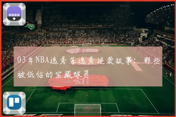 03年NBA选秀落选秀逆袭故事：那些被低估的宝藏球员